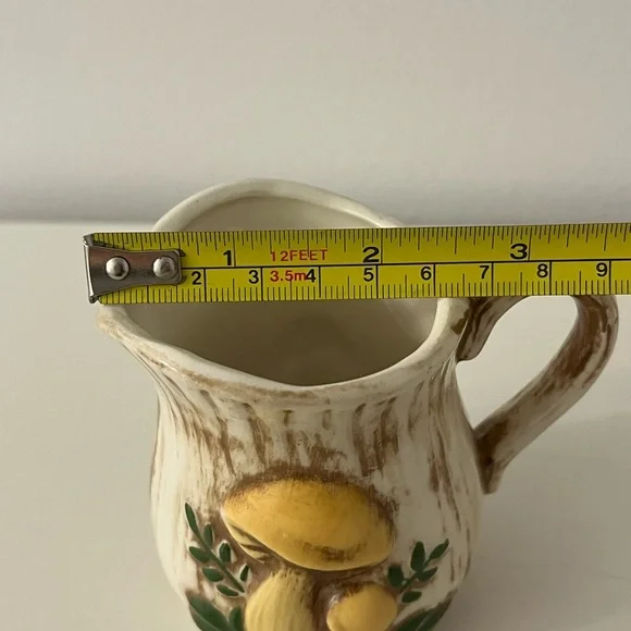 Vintage Mushroom Studio Pottery Creamer Pitcher Decor - Picture 7 of 11